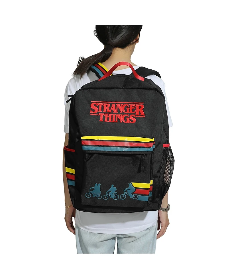 Stranger Things Logo & Silhouettes Black 18.5" Backpack