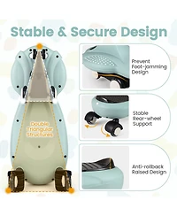 Wiggle Car with Hauling Rope Ride on Toy with Under-Seat Storage