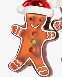 Holiday Lane Gingerbread Village Glass Gingerbread Men Ornament, Macy's Exclusive