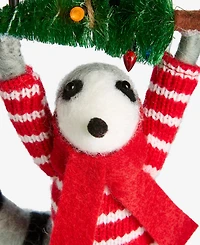 Holiday Lane Tiny Tidings Tree-Toting Raccoon Fabric Ornament, Macy's Exclusive