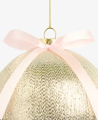 Holiday Lane Gilded Glamour Gilded Glamour Bow-Trim Satin Ball Ornament, Macy's Exclusive