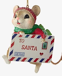 Holiday Lane Holiday Mouse Post Card Ornament, Macy's Exclusive