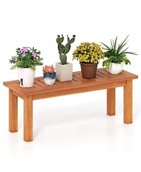 Wooden Plant Stand Outdoor Indoor Solid Wood Flower Pot Holder Display Shelf