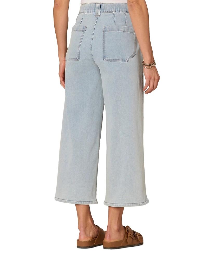 Democracy Women's AbSolution Skyrise Cropped Wide-Leg Jeans