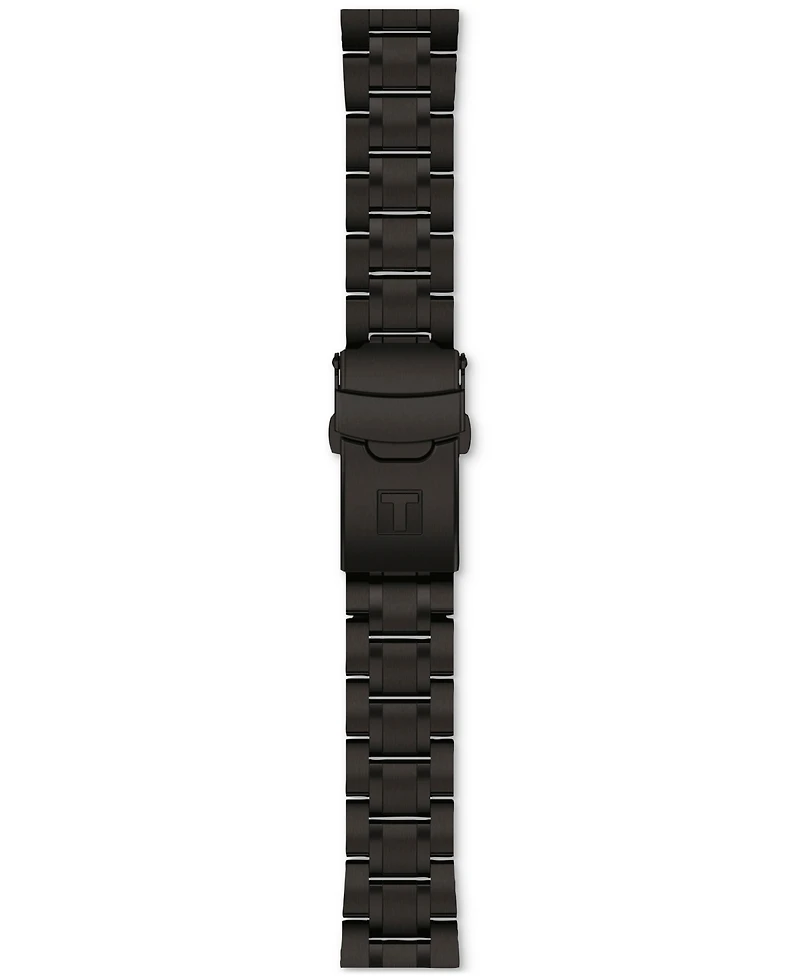 Tissot Men's Swiss Chronograph Seastar 1000 Black-Tone Stainless Steel Bracelet Watch 38mm