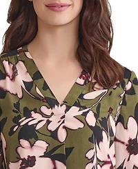 Jones New York Women's Floral-Print 3/4-Sleeve Top