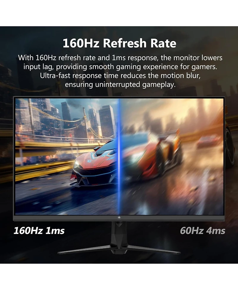 Z-edge G274K 27" 4K Uhd 3840 x 2160 160 Hz 1 ms Ips Gaming Monitor, 1.07 Billion Color, 450cd/m², FreeSync, Hdmi x 2, Dp x 2