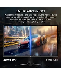 Z-edge G274K 27" 4K Uhd 3840 x 2160 160 Hz 1 ms Ips Gaming Monitor, 1.07 Billion Color, 450cd/m², FreeSync, Hdmi x 2, Dp x 2