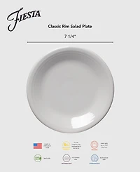 Fiesta Vibrant Classic Rim Salad Plates, Set of 4