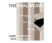 Kate Aurora Hotel Chic 2 Pack Light Filtering Grommet Top Window Curtains - 52 in. W x 84 L, Rose/Pink