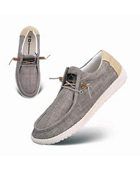 Alpine Swiss Men's Flynn Boat Shoes Lightweight Slip-On Loafers Moc Toe Sailing Deck Shoes Breathable Summer Travel Shoes Light Enough to Float
