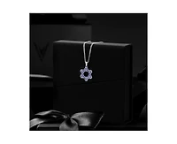 Vincero Men's Star of David Pendant with Blue Spinel Sterling Silver