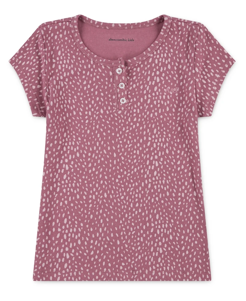 abercrombie kids Little and Big Girls Essential Henley T-Shirt