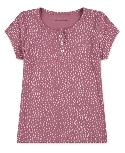 abercrombie kids Little and Big Girls Essential Henley T-Shirt