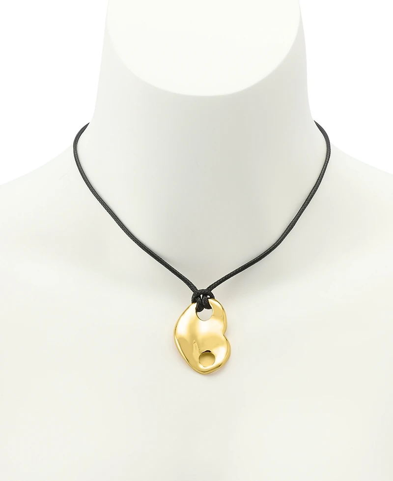 Steve Madden Black Mariner Heart Pendant Necklace