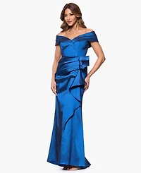 Xscape Petites Sweetheart-Neck Long Sheath Dress