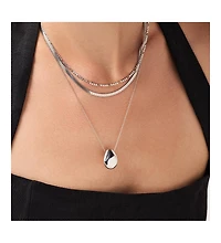 Ana Luisa Silver Pendant Necklace - Pebble Silver