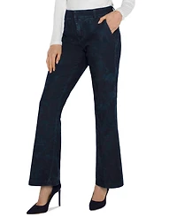 Liverpool Los Angeles Women's Floral Denim Kelsey Flare Pants