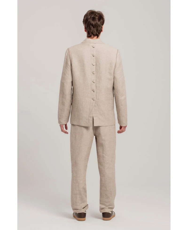 Pcfg Men's Free Heaven Linen Oversized Blazer
