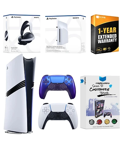 Sony PlayStation 5 Pro Digital Bundle with Disc Drive, Extra Controller, Pulse Elite Headset