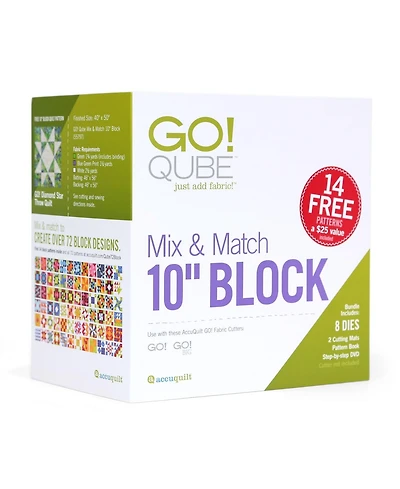 Accuquilt Go! Qube Mix & Match 10" Block