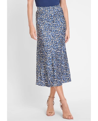 Olsen Women's Leo Print A-Lined Skirt