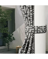 Outdoor Window Covering Cabana Trellis Grommet Single Panel, 52"Wx 84"L