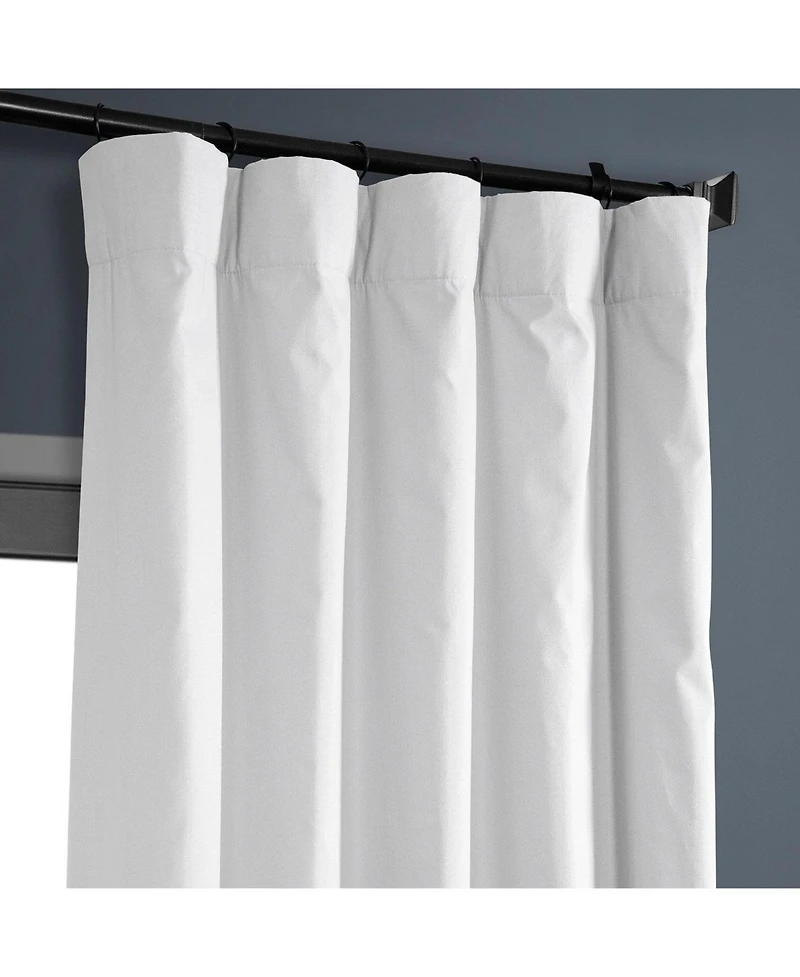 Half Price Drapes Whisper White Solid Cotton Hotel Blackout Curtain
