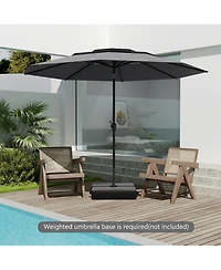 3-tier Vented Patio Umbrella with Push Button Tilt