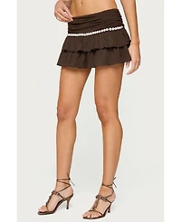 Edikted Women's Katarina Ruffle Mini Skirt