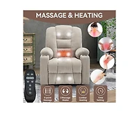 Casainc Power Lift Recliner Chair with Massage Heavy Duty Motion Usb and Type C Ports