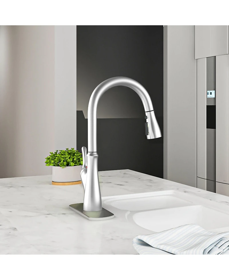 Pull Down Touchless Single Handle Kitchen Faucet