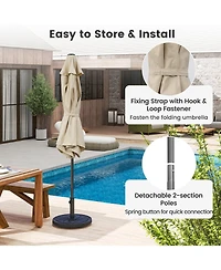 Outdoor Patio Heavy Duty Market Umbrella with Push Button Tilt