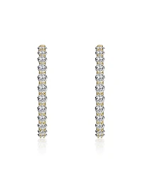 Clear Cubic Zirconia Accent Hoop Earrings