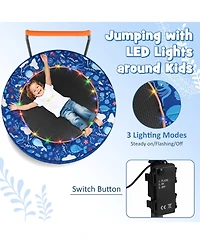 Mini Trampoline Folding Small Rebounder for Kids with Lights