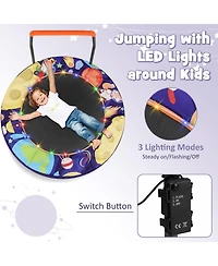Mini Trampoline Folding Small Rebounder for Kids with Lights