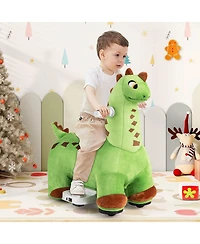 6V Kids Ride on Dinosaur with Foot Pedal and Padded Seat and Music
