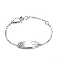 Chic Minimalist Id Bracelets with Heart Detail