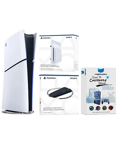 Sony PlayStation 5 Slim Digital Bundle with Disc Drive, Vertical Stand