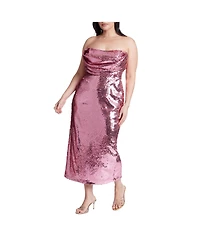 Eloquii Women's Plus Corset Bodice Sequin Dress