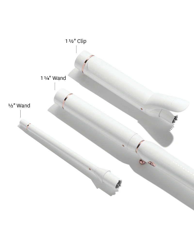 T3 Switch Kit Curl Trio Professional Ionic Interchangeable Curling Iron with 3 CeramicClip & Wand Barrels for Curling and Waving