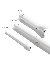 T3 Switch Kit Curl Trio Professional Ionic Interchangeable Curling Iron with 3 CeramicClip & Wand Barrels for Curling and Waving