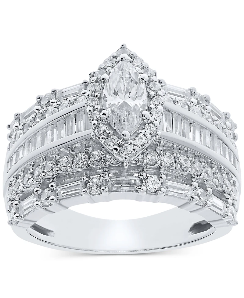 Diamond Multi-Row Statement Ring (2 ct. t.w.) in 14k White Gold