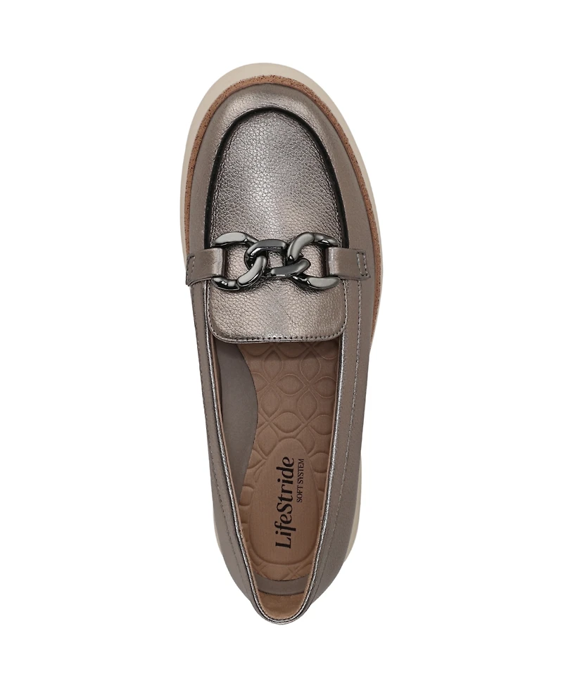 LifeStride Women's Chelsea-Bit Round Toe Platform Loafers