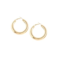 Sohi Women's Silver Chunky Hoop Earrings