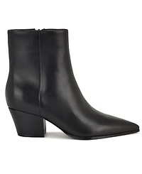 Nine West Women's Savie Leather Block Heel Booties