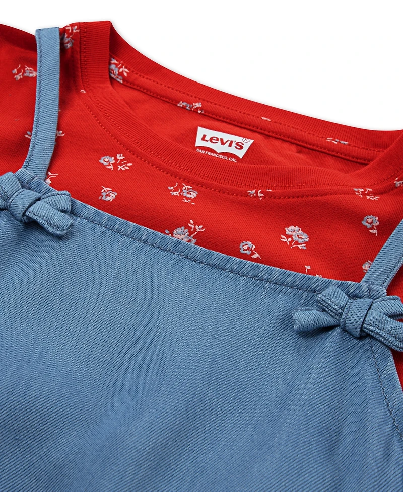 Levi's Little Girls 2-Piece Layerable Dress with T-Shirt