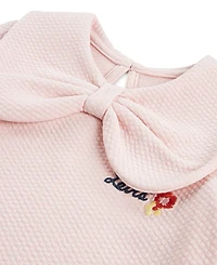 Levi's Little Girls 2-Piece Bow Top and Wide Jeans Set