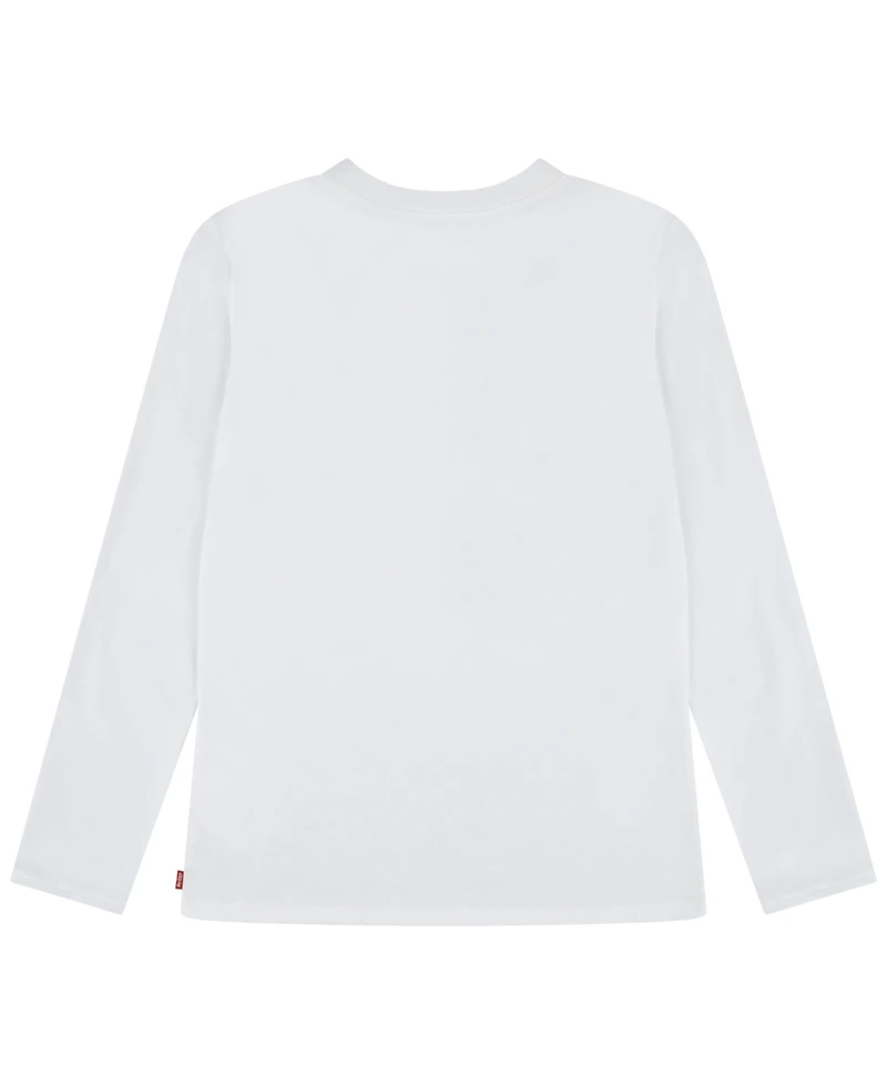 Levi's Toddler and Little Girls Crochet Logo Long Sleeve T-Shirt