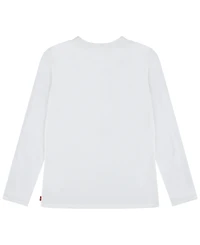 Levi's Toddler and Little Girls Crochet Logo Long Sleeve T-Shirt